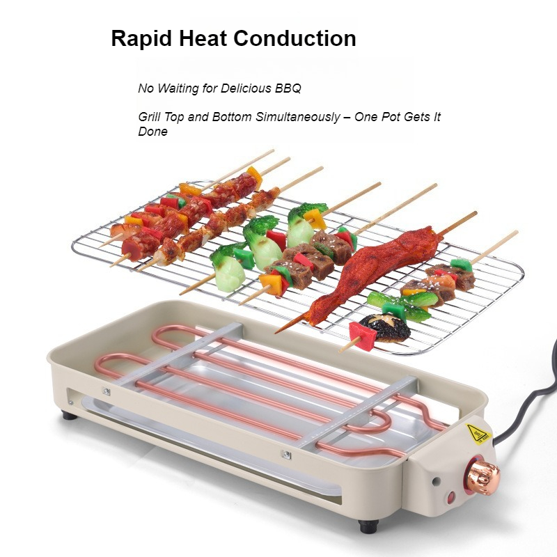 Electric Grill Smokeless BBQ D - مراجعة Home Cooking Electric وسعره